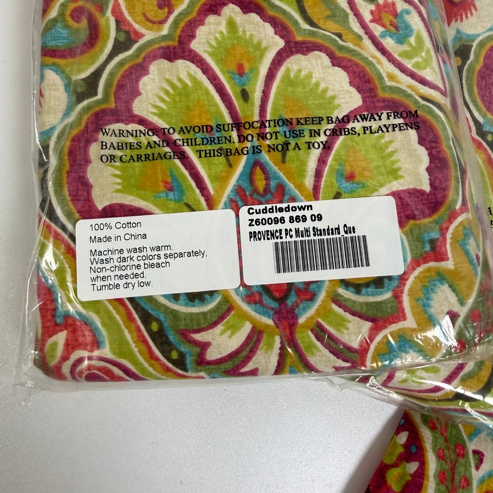 Cuddledown Provence 2 Flat Sheet Pillowcases Full Multi Color 100% Cotton Floral - Picture 5 of 5